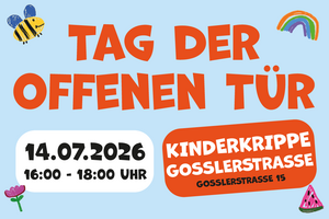 Werbung mit Schmetterlingen für eine Kita