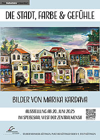 Ausstellungsplakat "Die Stadt, Farbe & Gefühle"