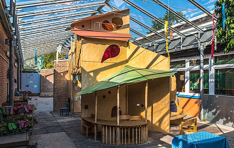 Ansicht des Spielplatzes der Kita Theodor-Heuss-Straße