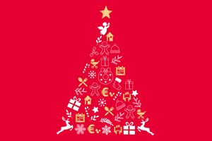 Servicesymbole in einem Tannenbaum