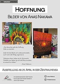 Ausstellungsplakat "Hoffnung" von Anas Nakawa