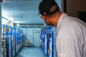 Blick in die Warenannahme