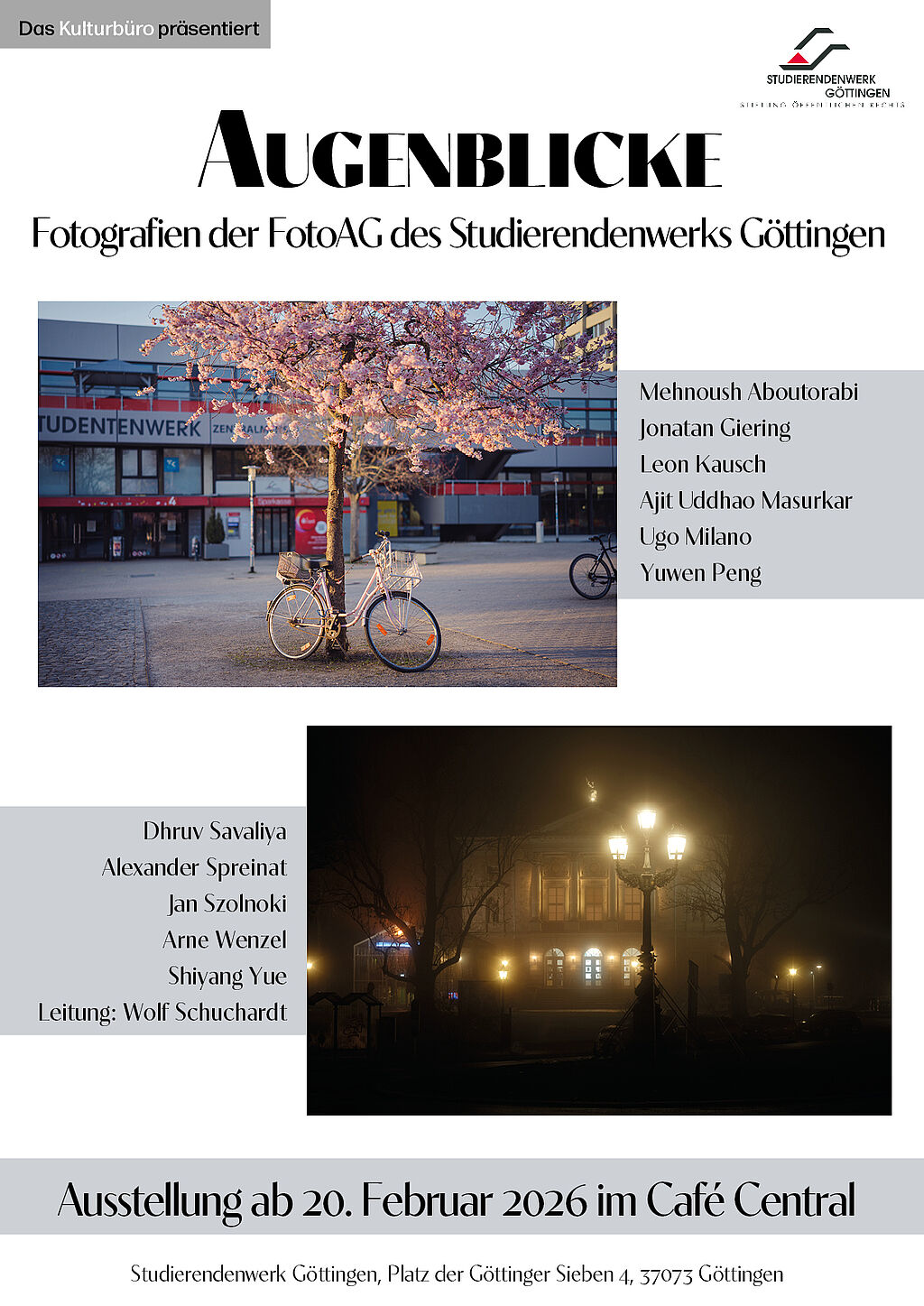 Ausstellungsplakat der Ausstellung "Augenblicke"