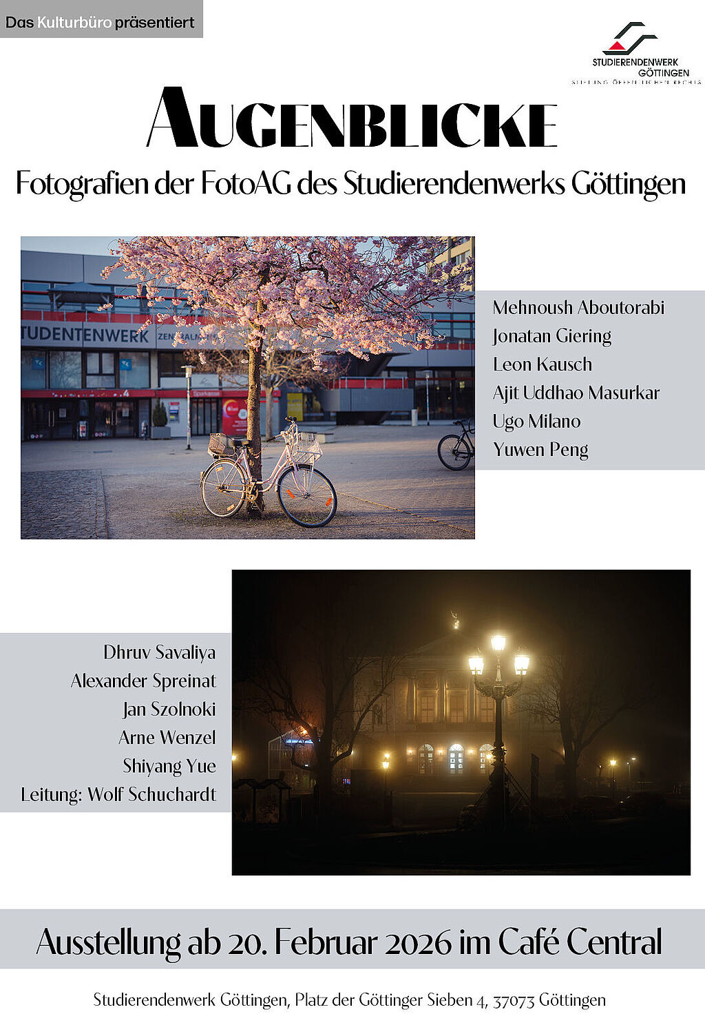 Ausstellungsplakat der Ausstellung "Augenblicke"