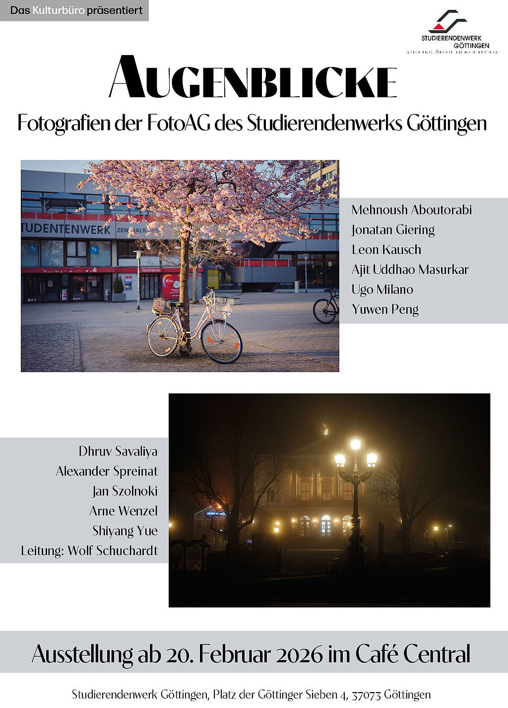 Ausstellungsplakat der Ausstellung "Augenblicke"