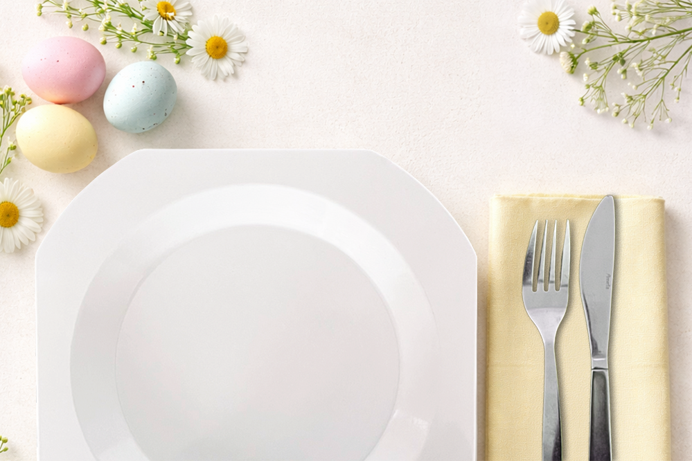 Gedeck für das Ostermenü