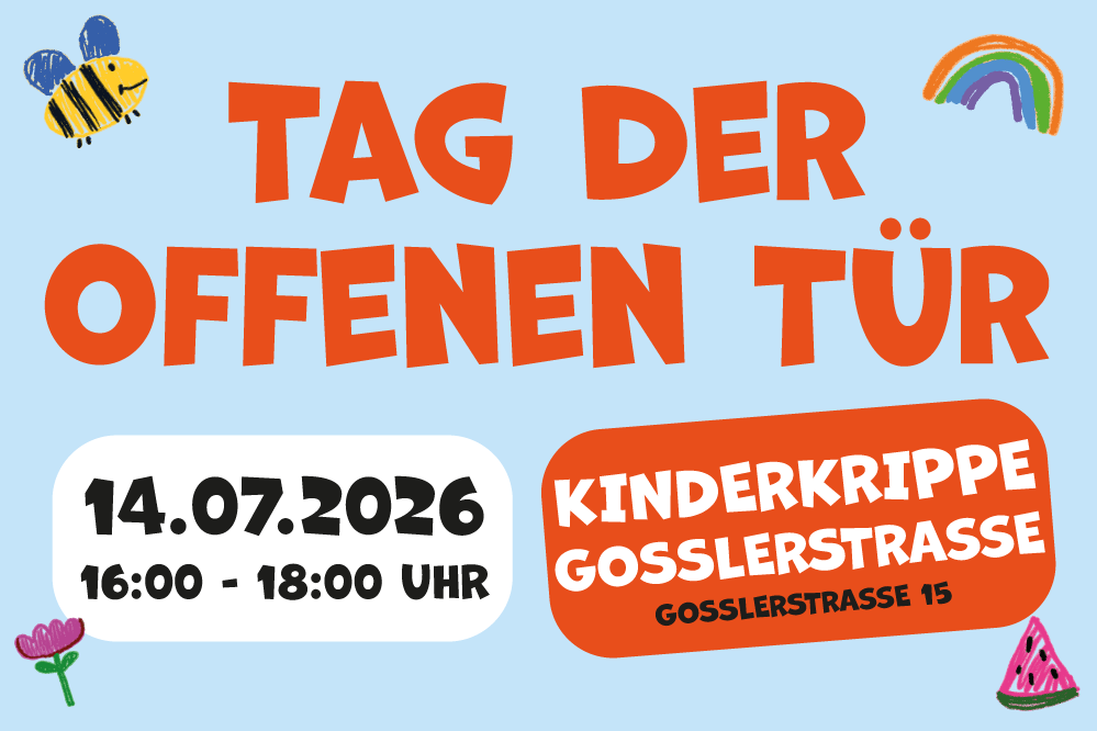 Werbung mit Schmetterlingen für eine Kita